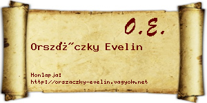 Orszáczky Evelin névjegykártya